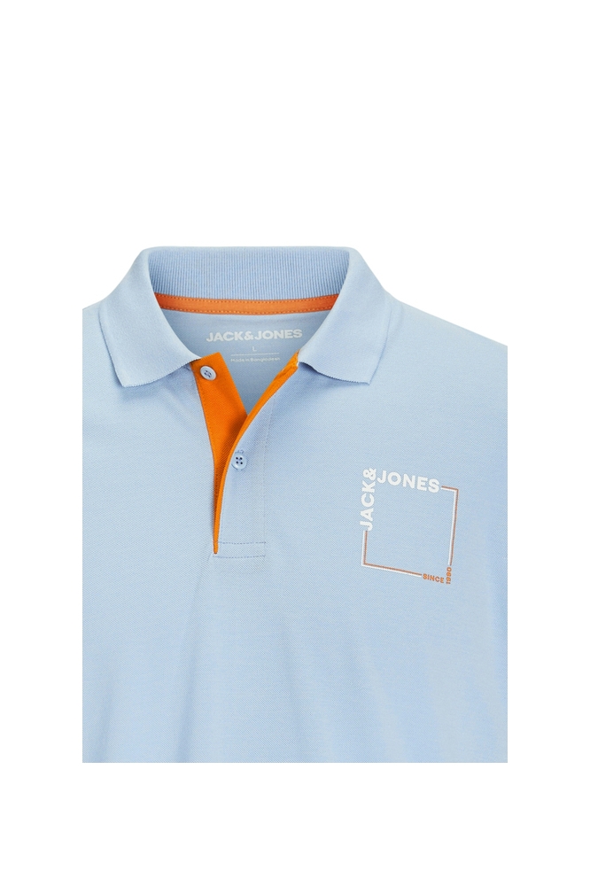 JJVERNER POLO SS 12269307 CHAMBRAY BLUE/MELANGE